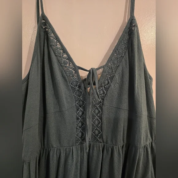 Roxy Teal XL Knit Dress with Lace Accents - Picture 2 of 5